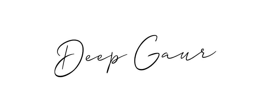 Make a beautiful signature design for name Deep Gaur. With this signature (Allison_Script) style, you can create a handwritten signature for free. Deep Gaur signature style 2 images and pictures png