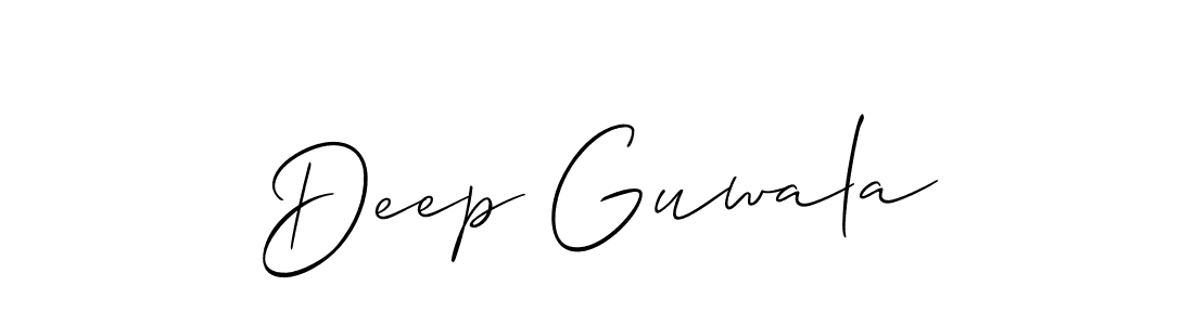 Make a short Deep Guwala signature style. Manage your documents anywhere anytime using Allison_Script. Create and add eSignatures, submit forms, share and send files easily. Deep Guwala signature style 2 images and pictures png