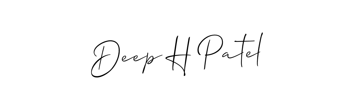 Best and Professional Signature Style for Deep H Patel. Allison_Script Best Signature Style Collection. Deep H Patel signature style 2 images and pictures png