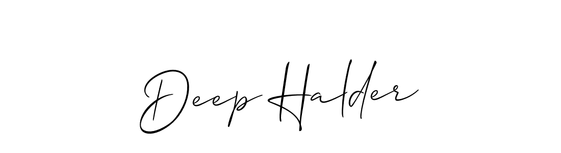 It looks lik you need a new signature style for name Deep Halder. Design unique handwritten (Allison_Script) signature with our free signature maker in just a few clicks. Deep Halder signature style 2 images and pictures png