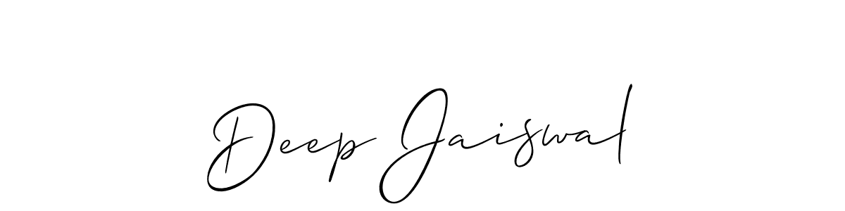 How to make Deep Jaiswal signature? Allison_Script is a professional autograph style. Create handwritten signature for Deep Jaiswal name. Deep Jaiswal signature style 2 images and pictures png