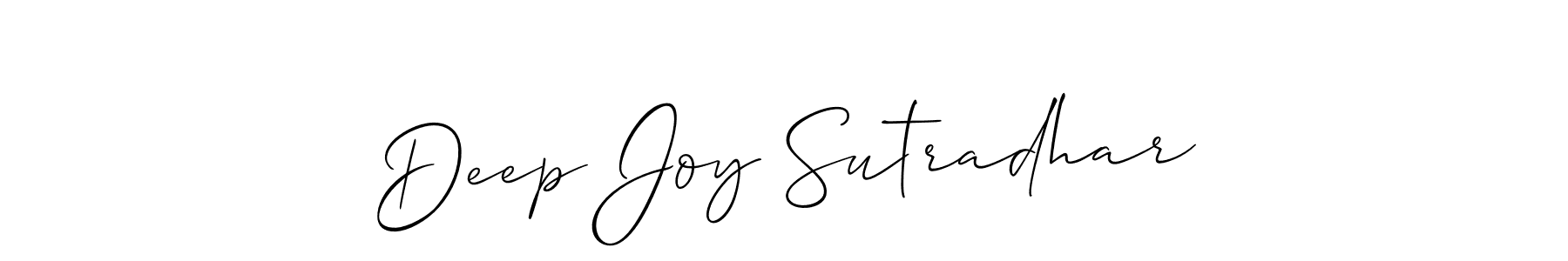 This is the best signature style for the Deep Joy Sutradhar name. Also you like these signature font (Allison_Script). Mix name signature. Deep Joy Sutradhar signature style 2 images and pictures png