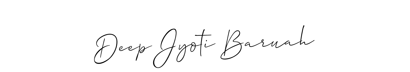 Deep Jyoti Baruah stylish signature style. Best Handwritten Sign (Allison_Script) for my name. Handwritten Signature Collection Ideas for my name Deep Jyoti Baruah. Deep Jyoti Baruah signature style 2 images and pictures png