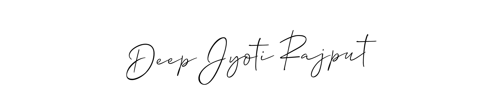You should practise on your own different ways (Allison_Script) to write your name (Deep Jyoti Rajput) in signature. don't let someone else do it for you. Deep Jyoti Rajput signature style 2 images and pictures png