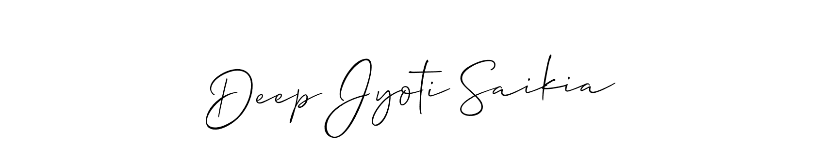 Deep Jyoti Saikia stylish signature style. Best Handwritten Sign (Allison_Script) for my name. Handwritten Signature Collection Ideas for my name Deep Jyoti Saikia. Deep Jyoti Saikia signature style 2 images and pictures png