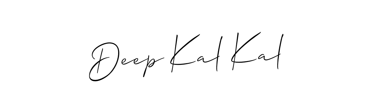 It looks lik you need a new signature style for name Deep Kal Kal. Design unique handwritten (Allison_Script) signature with our free signature maker in just a few clicks. Deep Kal Kal signature style 2 images and pictures png