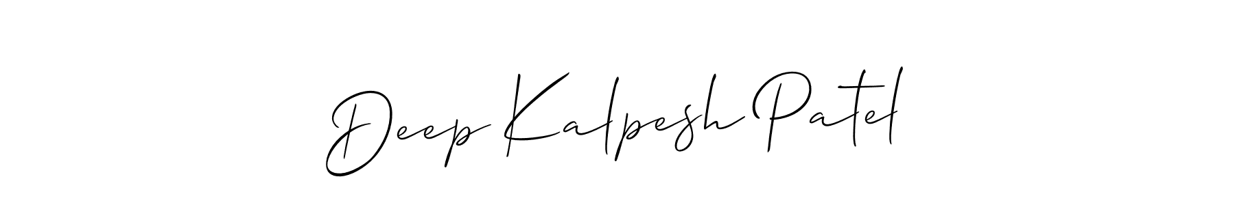 Also You can easily find your signature by using the search form. We will create Deep Kalpesh Patel name handwritten signature images for you free of cost using Allison_Script sign style. Deep Kalpesh Patel signature style 2 images and pictures png