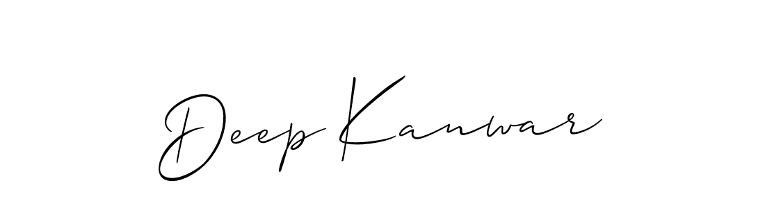 Use a signature maker to create a handwritten signature online. With this signature software, you can design (Allison_Script) your own signature for name Deep Kanwar. Deep Kanwar signature style 2 images and pictures png