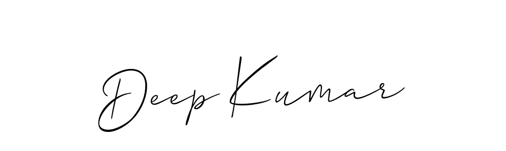 Use a signature maker to create a handwritten signature online. With this signature software, you can design (Allison_Script) your own signature for name Deep Kumar. Deep Kumar signature style 2 images and pictures png