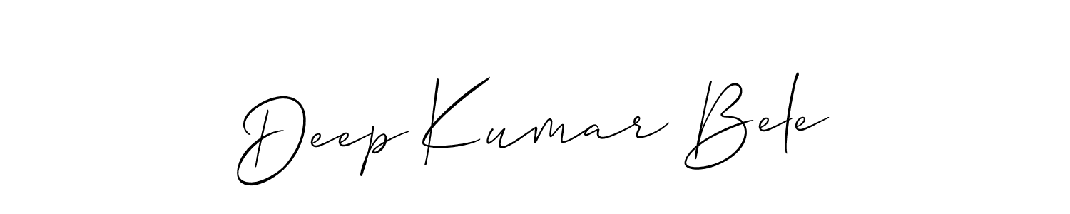 How to Draw Deep Kumar Bele signature style? Allison_Script is a latest design signature styles for name Deep Kumar Bele. Deep Kumar Bele signature style 2 images and pictures png