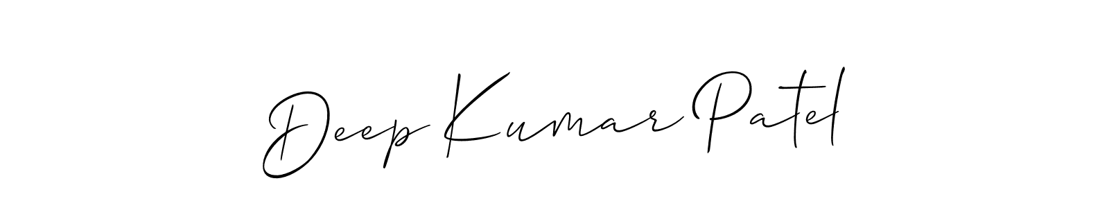 Make a short Deep Kumar Patel signature style. Manage your documents anywhere anytime using Allison_Script. Create and add eSignatures, submit forms, share and send files easily. Deep Kumar Patel signature style 2 images and pictures png