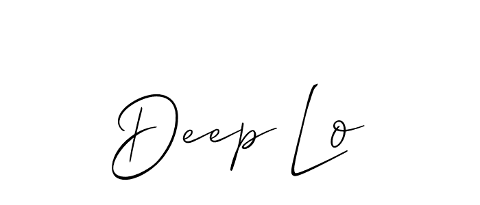 How to make Deep Lo signature? Allison_Script is a professional autograph style. Create handwritten signature for Deep Lo name. Deep Lo signature style 2 images and pictures png