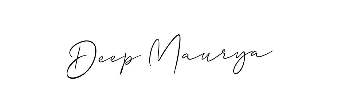 if you are searching for the best signature style for your name Deep Maurya. so please give up your signature search. here we have designed multiple signature styles  using Allison_Script. Deep Maurya signature style 2 images and pictures png
