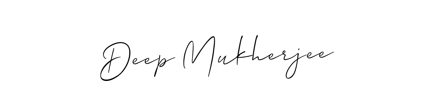 Design your own signature with our free online signature maker. With this signature software, you can create a handwritten (Allison_Script) signature for name Deep Mukherjee. Deep Mukherjee signature style 2 images and pictures png