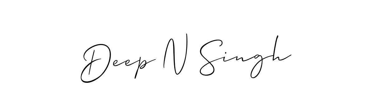 Use a signature maker to create a handwritten signature online. With this signature software, you can design (Allison_Script) your own signature for name Deep N Singh. Deep N Singh signature style 2 images and pictures png