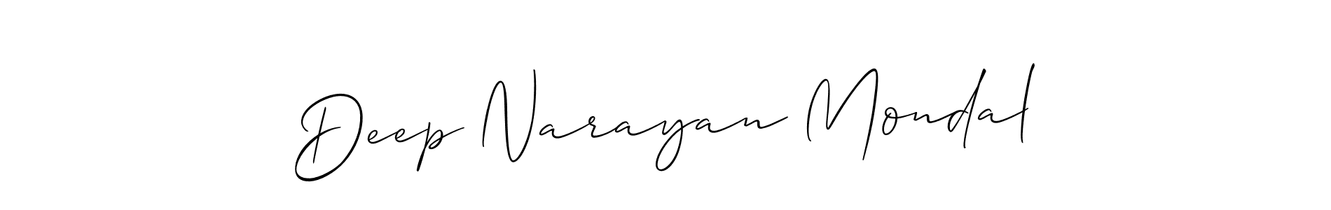 It looks lik you need a new signature style for name Deep Narayan Mondal. Design unique handwritten (Allison_Script) signature with our free signature maker in just a few clicks. Deep Narayan Mondal signature style 2 images and pictures png