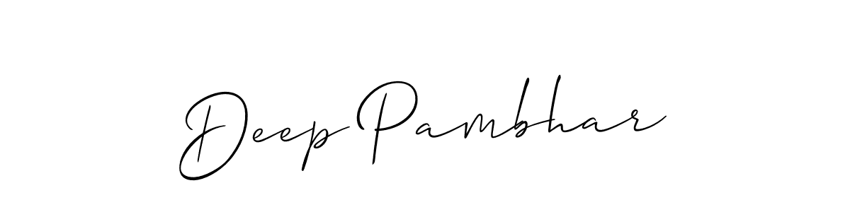 Design your own signature with our free online signature maker. With this signature software, you can create a handwritten (Allison_Script) signature for name Deep Pambhar. Deep Pambhar signature style 2 images and pictures png