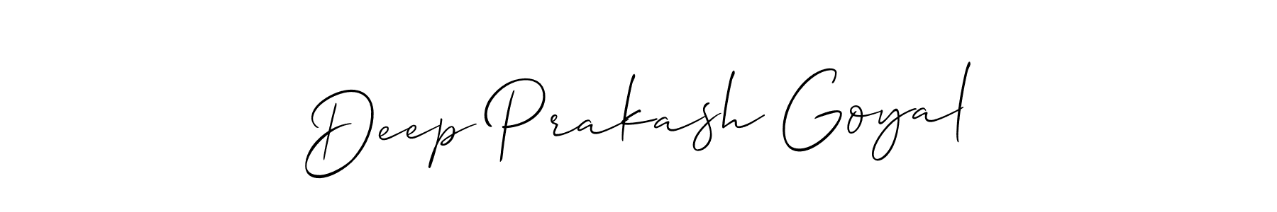 Also we have Deep Prakash Goyal name is the best signature style. Create professional handwritten signature collection using Allison_Script autograph style. Deep Prakash Goyal signature style 2 images and pictures png