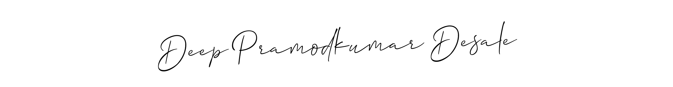 Make a short Deep Pramodkumar Desale signature style. Manage your documents anywhere anytime using Allison_Script. Create and add eSignatures, submit forms, share and send files easily. Deep Pramodkumar Desale signature style 2 images and pictures png