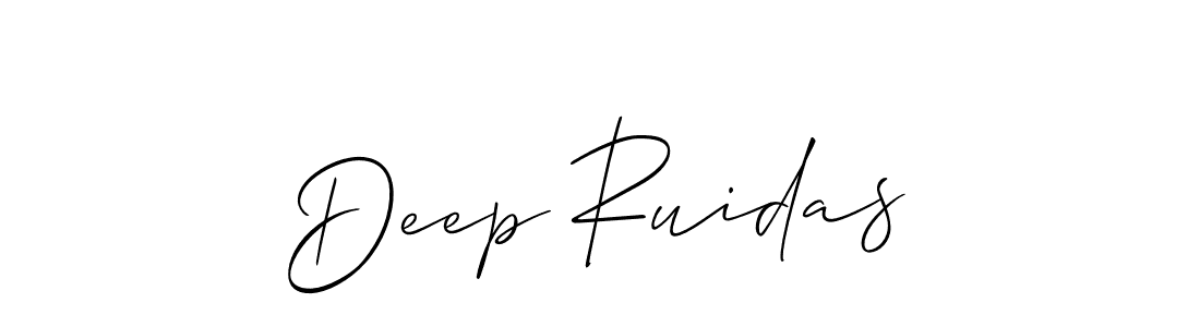 How to Draw Deep Ruidas signature style? Allison_Script is a latest design signature styles for name Deep Ruidas. Deep Ruidas signature style 2 images and pictures png