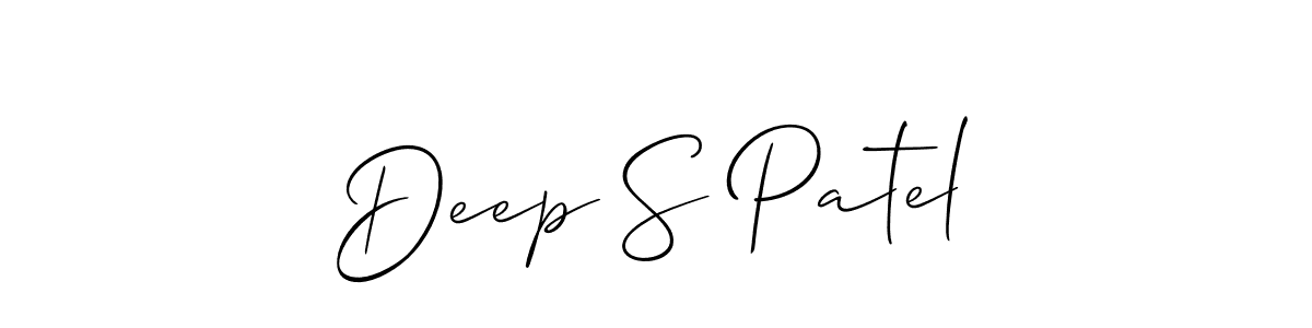 Best and Professional Signature Style for Deep S Patel. Allison_Script Best Signature Style Collection. Deep S Patel signature style 2 images and pictures png