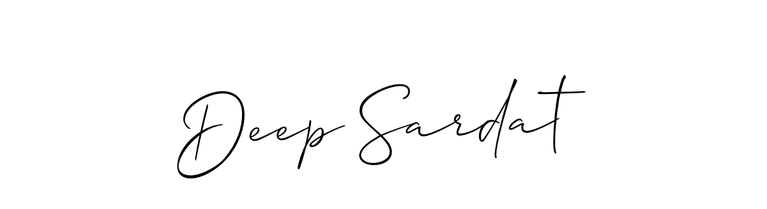 Allison_Script is a professional signature style that is perfect for those who want to add a touch of class to their signature. It is also a great choice for those who want to make their signature more unique. Get Deep Sardat name to fancy signature for free. Deep Sardat signature style 2 images and pictures png