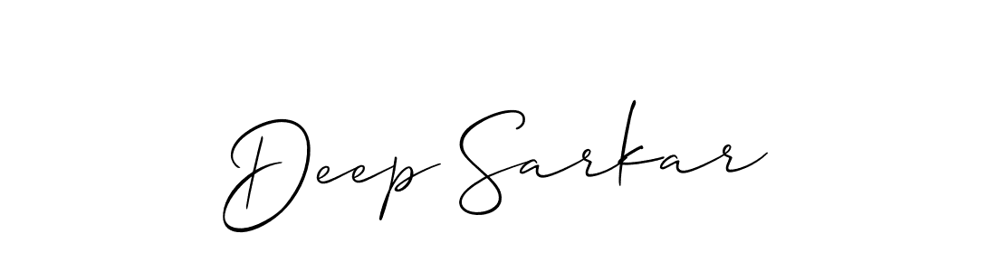 Design your own signature with our free online signature maker. With this signature software, you can create a handwritten (Allison_Script) signature for name Deep Sarkar. Deep Sarkar signature style 2 images and pictures png