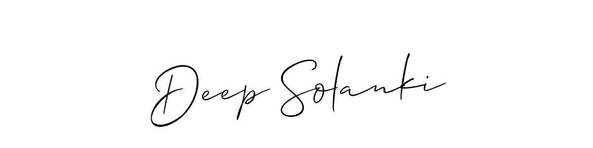 Make a short Deep Solanki signature style. Manage your documents anywhere anytime using Allison_Script. Create and add eSignatures, submit forms, share and send files easily. Deep Solanki signature style 2 images and pictures png