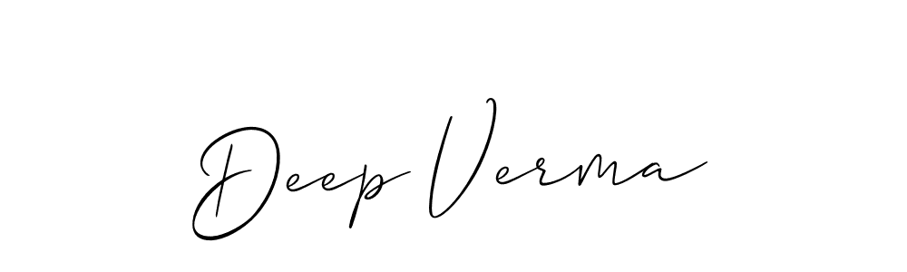 Allison_Script is a professional signature style that is perfect for those who want to add a touch of class to their signature. It is also a great choice for those who want to make their signature more unique. Get Deep Verma name to fancy signature for free. Deep Verma signature style 2 images and pictures png