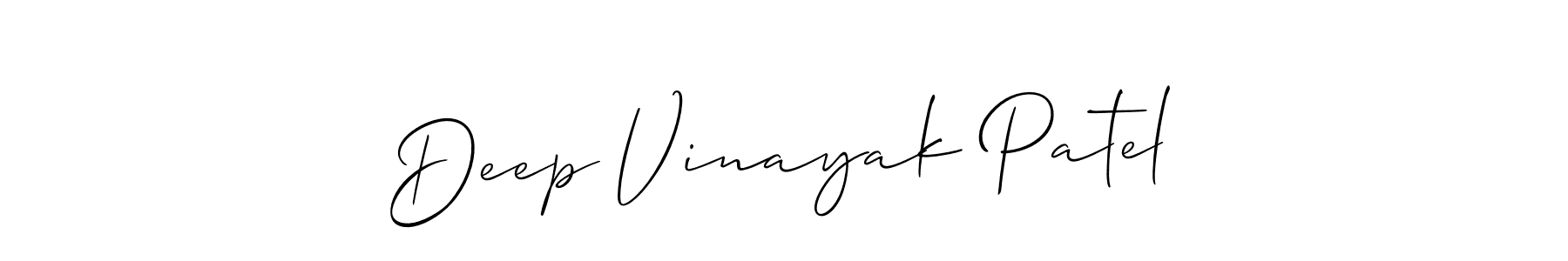 Make a short Deep Vinayak Patel signature style. Manage your documents anywhere anytime using Allison_Script. Create and add eSignatures, submit forms, share and send files easily. Deep Vinayak Patel signature style 2 images and pictures png