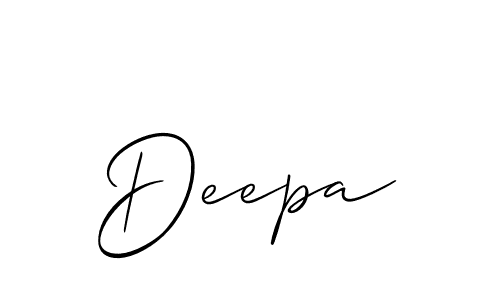 Design your own signature with our free online signature maker. With this signature software, you can create a handwritten (Allison_Script) signature for name Deepa. Deepa signature style 2 images and pictures png