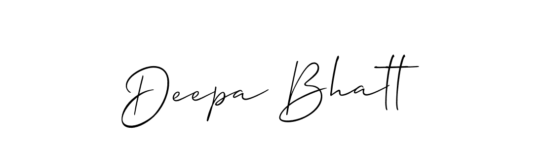 How to make Deepa Bhatt signature? Allison_Script is a professional autograph style. Create handwritten signature for Deepa Bhatt name. Deepa Bhatt signature style 2 images and pictures png