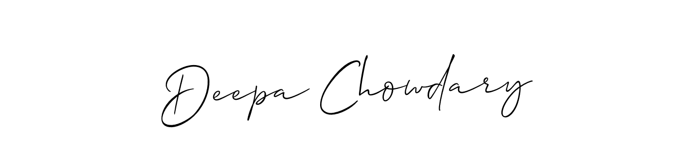 How to make Deepa Chowdary signature? Allison_Script is a professional autograph style. Create handwritten signature for Deepa Chowdary name. Deepa Chowdary signature style 2 images and pictures png