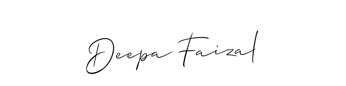 How to make Deepa Faizal name signature. Use Allison_Script style for creating short signs online. This is the latest handwritten sign. Deepa Faizal signature style 2 images and pictures png