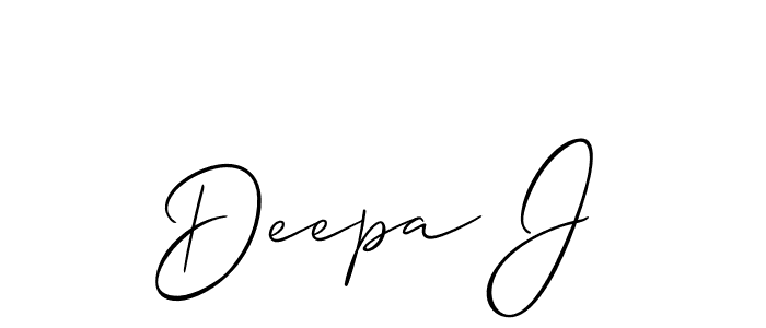 How to make Deepa J name signature. Use Allison_Script style for creating short signs online. This is the latest handwritten sign. Deepa J signature style 2 images and pictures png