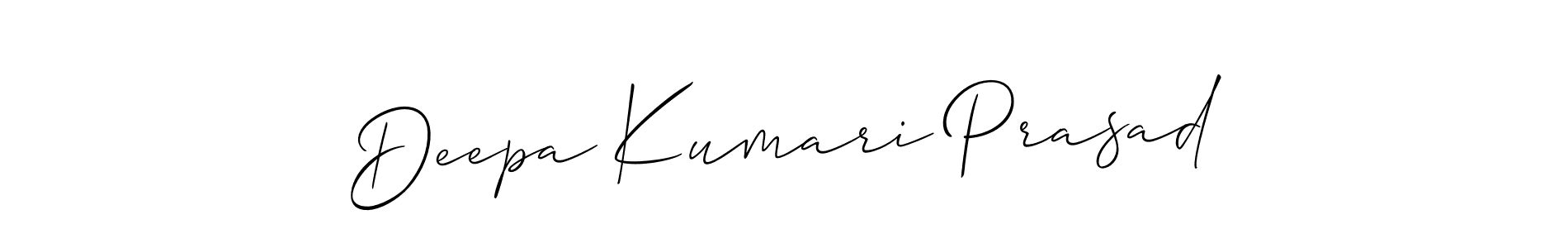 Allison_Script is a professional signature style that is perfect for those who want to add a touch of class to their signature. It is also a great choice for those who want to make their signature more unique. Get Deepa Kumari Prasad name to fancy signature for free. Deepa Kumari Prasad signature style 2 images and pictures png
