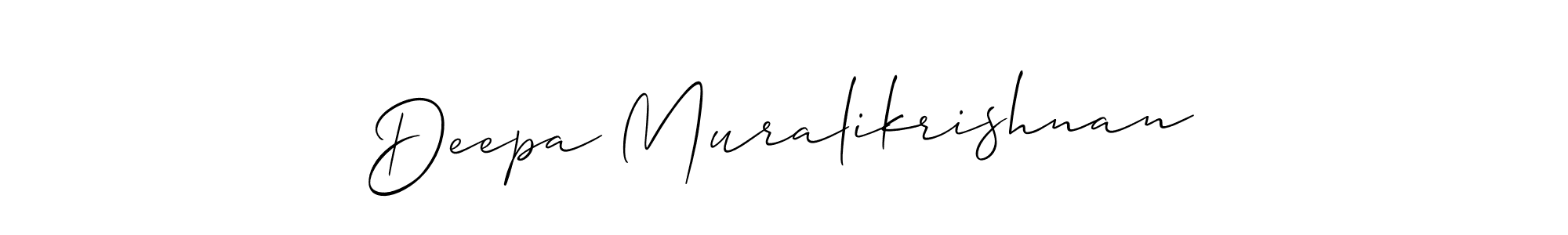 It looks lik you need a new signature style for name Deepa Muralikrishnan. Design unique handwritten (Allison_Script) signature with our free signature maker in just a few clicks. Deepa Muralikrishnan signature style 2 images and pictures png