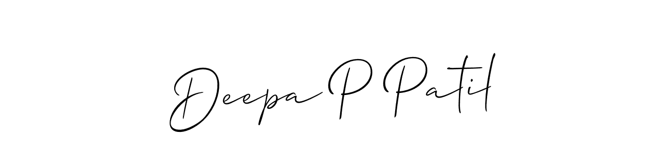 Deepa P Patil stylish signature style. Best Handwritten Sign (Allison_Script) for my name. Handwritten Signature Collection Ideas for my name Deepa P Patil. Deepa P Patil signature style 2 images and pictures png