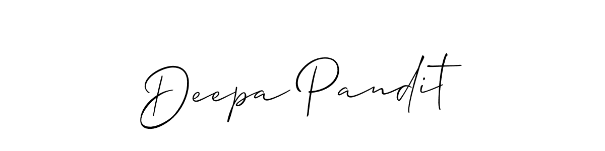 if you are searching for the best signature style for your name Deepa Pandit. so please give up your signature search. here we have designed multiple signature styles  using Allison_Script. Deepa Pandit signature style 2 images and pictures png