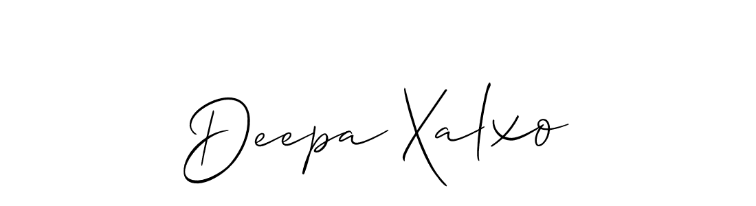 Also we have Deepa Xalxo name is the best signature style. Create professional handwritten signature collection using Allison_Script autograph style. Deepa Xalxo signature style 2 images and pictures png