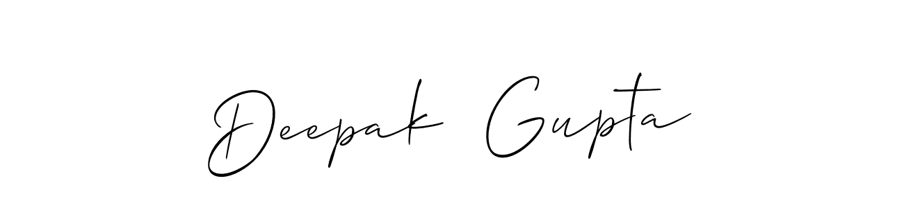 Make a beautiful signature design for name Deepak  Gupta. With this signature (Allison_Script) style, you can create a handwritten signature for free. Deepak  Gupta signature style 2 images and pictures png