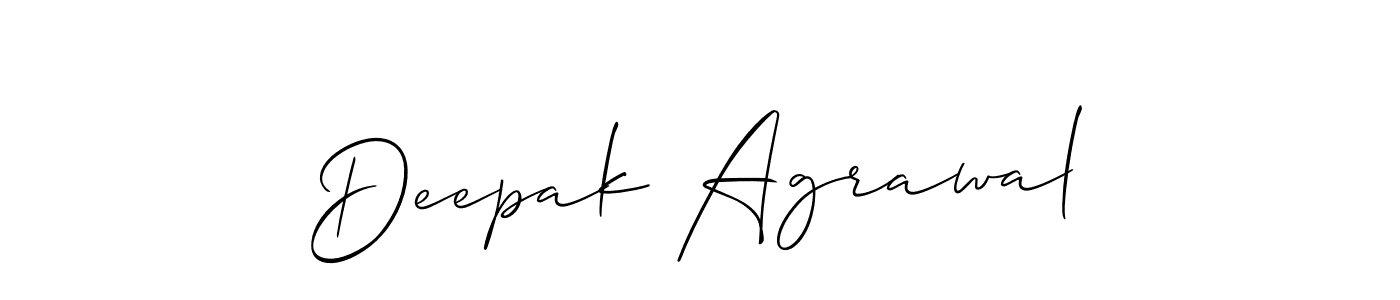 The best way (Allison_Script) to make a short signature is to pick only two or three words in your name. The name Deepak Agrawal include a total of six letters. For converting this name. Deepak Agrawal signature style 2 images and pictures png