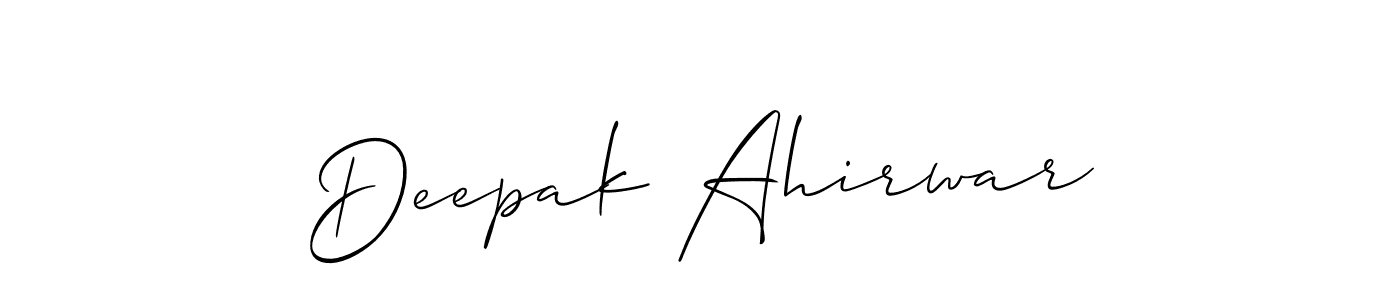 It looks lik you need a new signature style for name Deepak Ahirwar. Design unique handwritten (Allison_Script) signature with our free signature maker in just a few clicks. Deepak Ahirwar signature style 2 images and pictures png