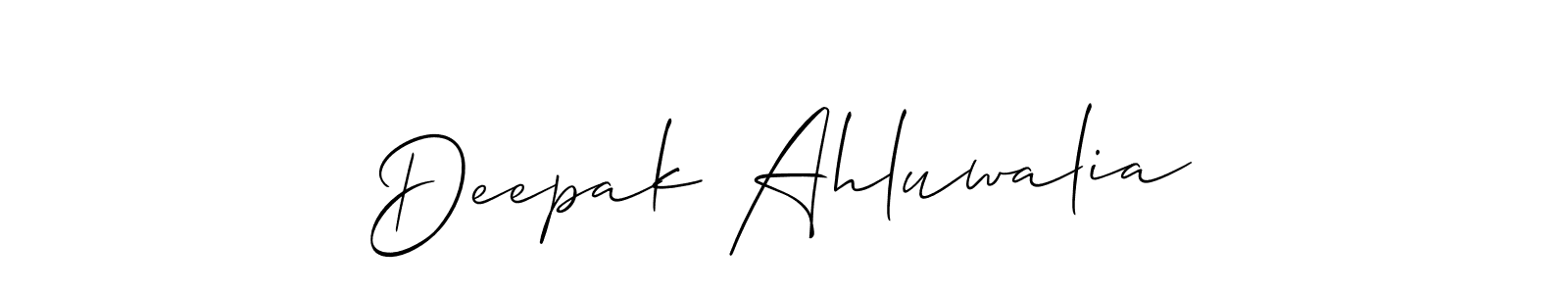 You should practise on your own different ways (Allison_Script) to write your name (Deepak Ahluwalia) in signature. don't let someone else do it for you. Deepak Ahluwalia signature style 2 images and pictures png
