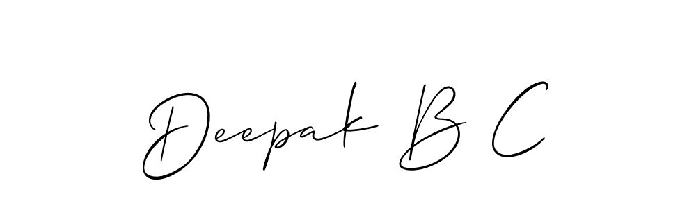 Create a beautiful signature design for name Deepak B C. With this signature (Allison_Script) fonts, you can make a handwritten signature for free. Deepak B C signature style 2 images and pictures png