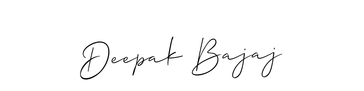 It looks lik you need a new signature style for name Deepak Bajaj. Design unique handwritten (Allison_Script) signature with our free signature maker in just a few clicks. Deepak Bajaj signature style 2 images and pictures png