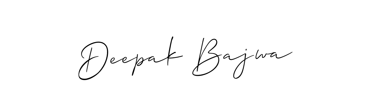 How to make Deepak Bajwa name signature. Use Allison_Script style for creating short signs online. This is the latest handwritten sign. Deepak Bajwa signature style 2 images and pictures png