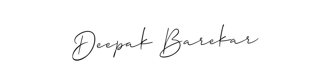 How to make Deepak Barekar signature? Allison_Script is a professional autograph style. Create handwritten signature for Deepak Barekar name. Deepak Barekar signature style 2 images and pictures png