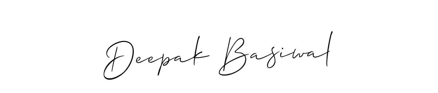 Use a signature maker to create a handwritten signature online. With this signature software, you can design (Allison_Script) your own signature for name Deepak Basiwal. Deepak Basiwal signature style 2 images and pictures png