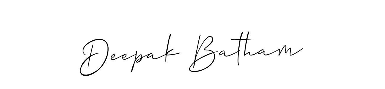 Design your own signature with our free online signature maker. With this signature software, you can create a handwritten (Allison_Script) signature for name Deepak Batham. Deepak Batham signature style 2 images and pictures png